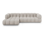 Cosmopolitan Design - Divano angolare modulare sinistro "Sky" 4 posti in velluto beige chiaro 