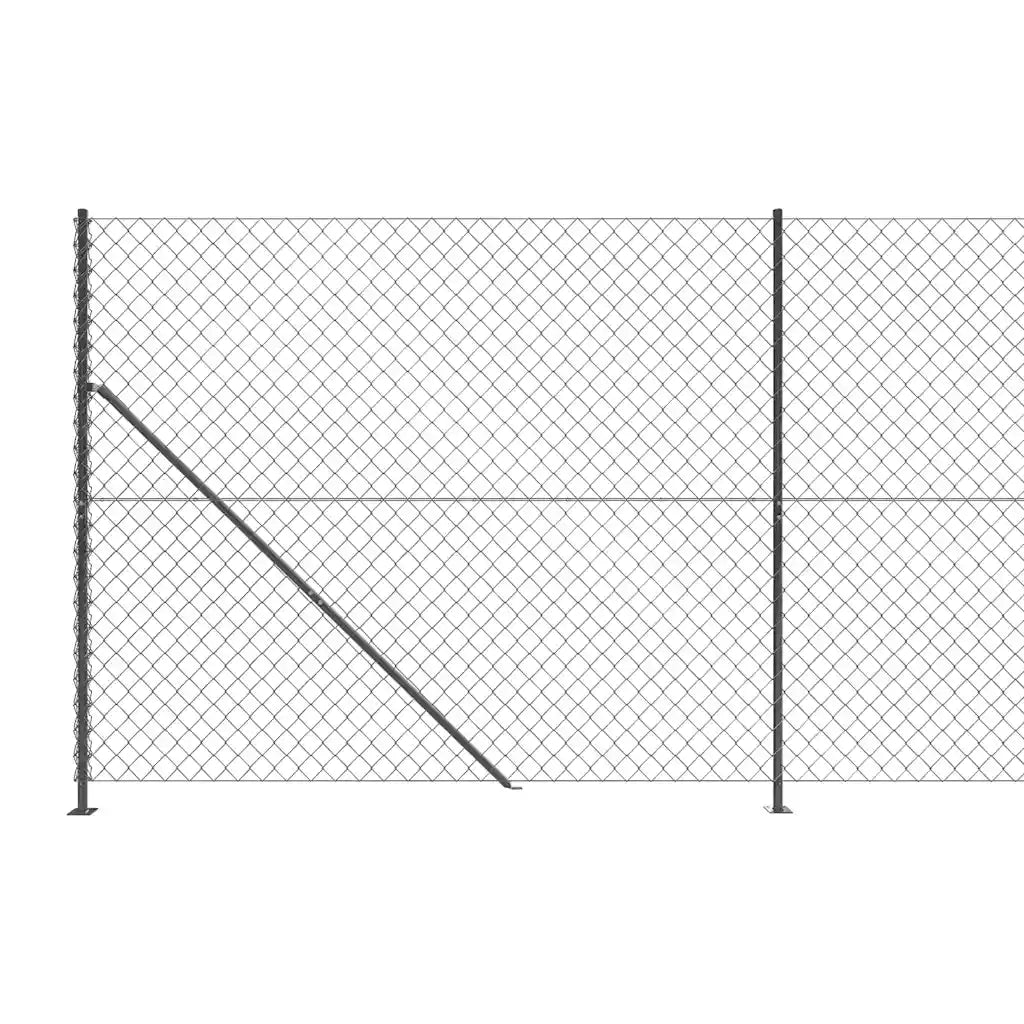 Recinzione a Rete con Flangia Antracite 1,4x10 m 153987