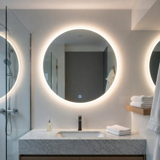 Specchio illuminazione led tondo mod. L104 - d.80 cm