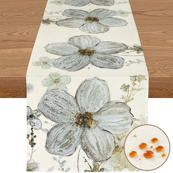 Tavolo da Cucina in Lino - Multifunzionale - 40x140/40x180/40x240 cm - Asciugamano - Pieghevole - Elegante Design - Tovaglia da Cucina