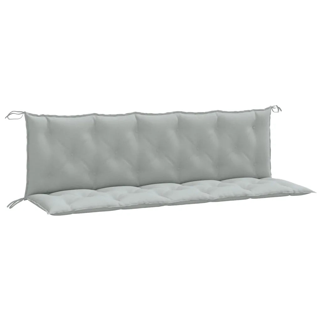 Cuscini Panca Giardino 2 pz-Set di 2 Cuscini per panchina da esterno Grigio Chiaro M¨¦lange 180x50x7 cm