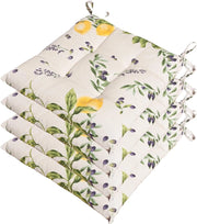 Set 4 Cuscini Sedia Shabby Chic Moderni Morbidi Imbottiti Ovatta Universali Cotone Lavabile