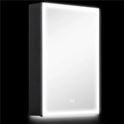 ARMADIETTO BAGNO CON SPECCHIERA, LUCI LED REGOLABILI E FUNZIONE ANTI-APPANNAMENTO, NERO