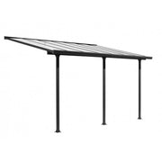 Tettoia addossata in alluminio 501x307 cm – Pergola con copertura in policarbonato 6 mm anti-UV – TT3050AL Foresta