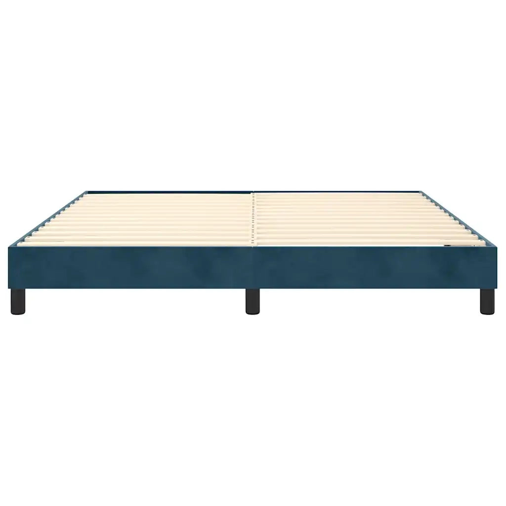 Giroletto a Molle Blu Scuro 160x200 cm in Velluto