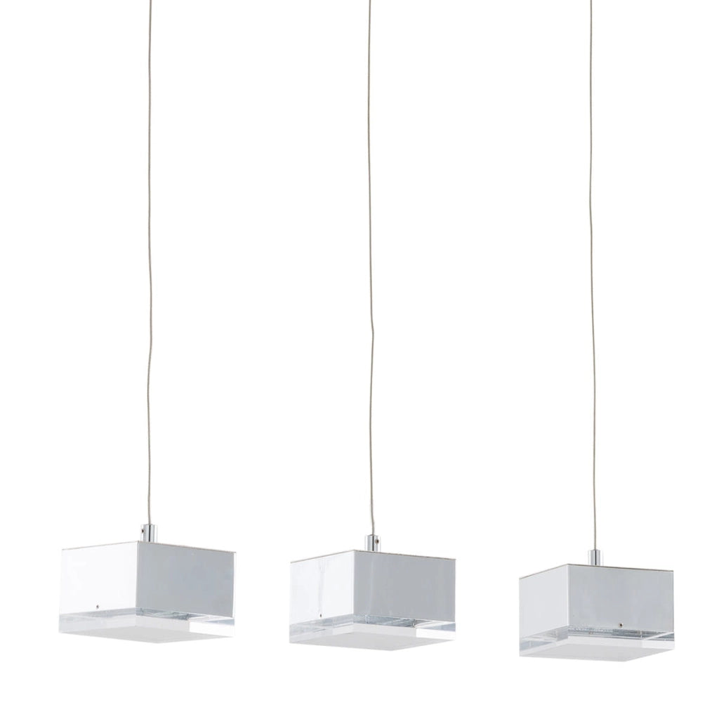 Lampadario Italux Seth LED 3 luci cromato 120cm 3000K