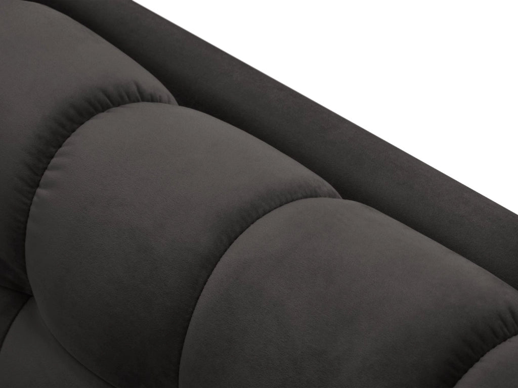 Cosmopolitan Design - Divano "Bali" 3 posti in velluto grigio scuro 