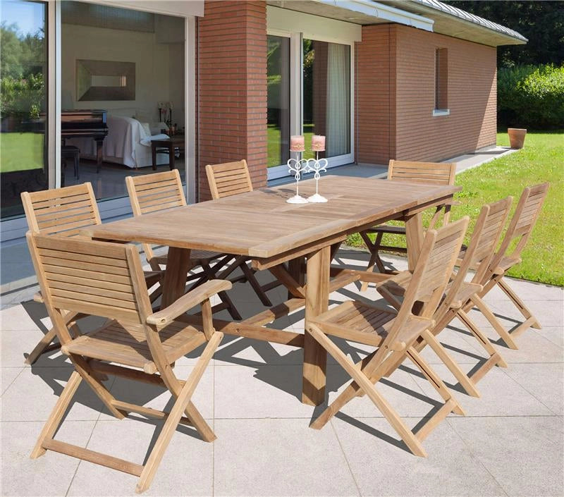 TAVOLO MIRAGE IN LEGNO NATURALE ALLUNGABILE 160/240 X 90 X 77CM OKX