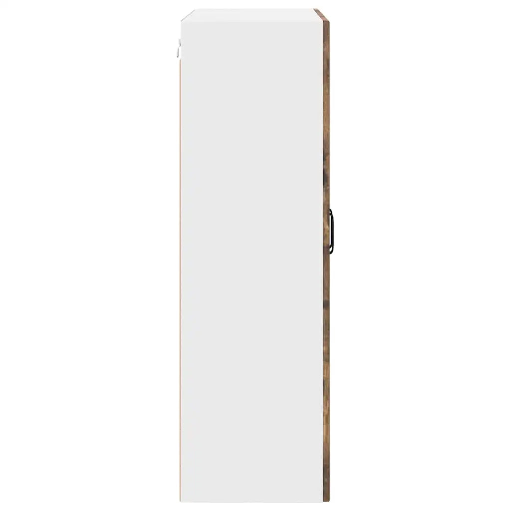 Pensile da cucina | Mobile in vetro da parete PORTO Rovere fum¨¦ 80 x 31 x 100 cm