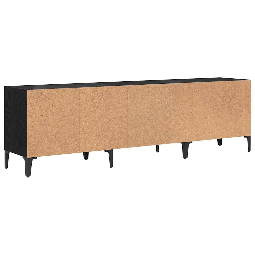 vidaXL Mobile TV Rovere nero 150 x 30 x 44.5 cm Legno multistrato