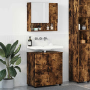 Set di mobili per il bagno Montaggio a parete 2 pcs Rovere fumé 3392938