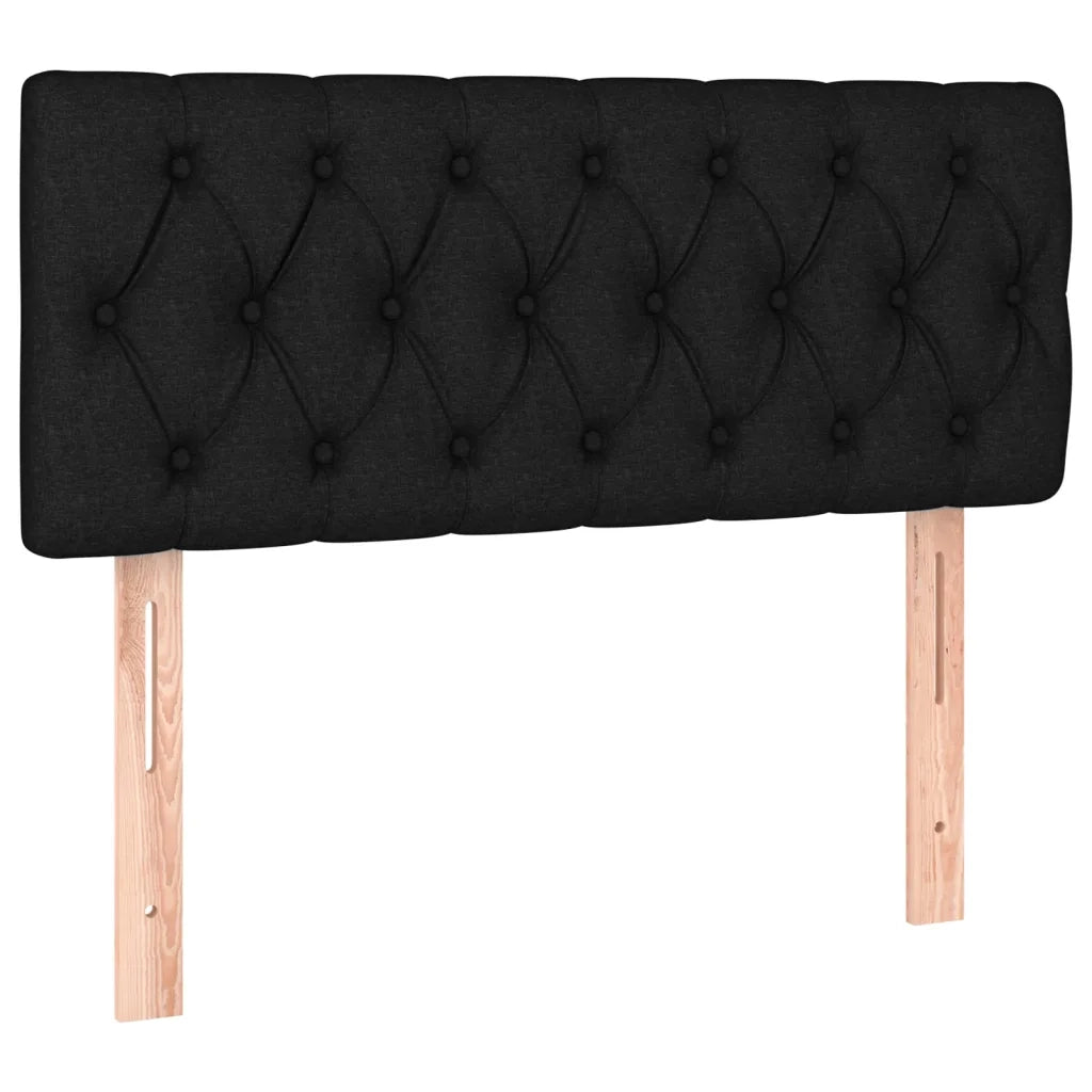 Giroletto a Molle con Materasso Nero 120x190 cm in Tessuto