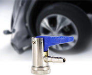 Ventile per pneumatici 6mm per auto e moto, attacco clip-on, rapido, universale, cromato, blu, in acciaio.