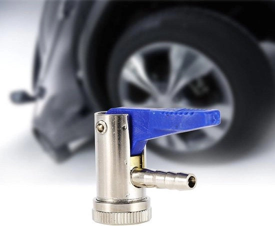 Ventile per pneumatici 6mm per auto e moto, attacco clip-on, rapido, universale, cromato, blu, in acciaio.