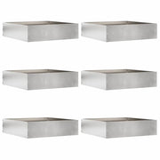 Bordura per Prato 6 pz 50 x 50 x 13 cm Acciaio Inox Argento 874725