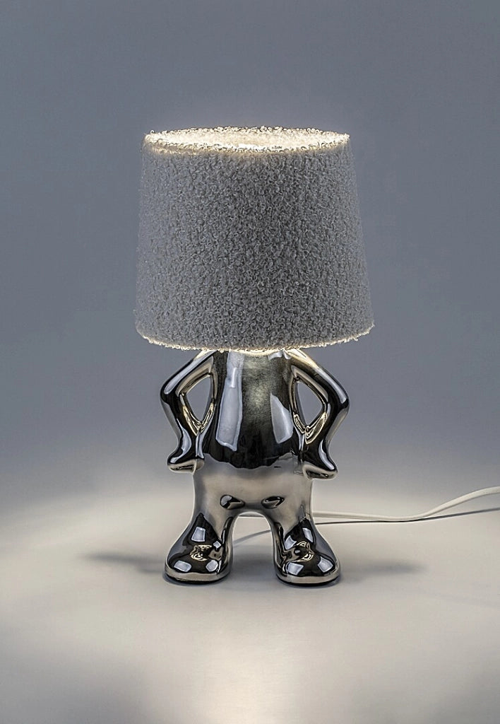 Lampada da tavolo Rabalux Smurfy ceramica cromo E14