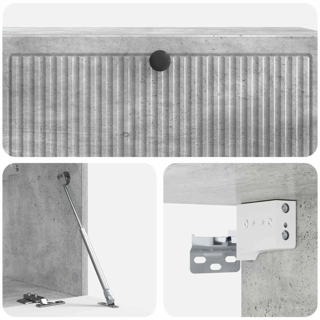Mobile Porta TV da Muro Grigio Cemento 98 x 31 x 30 cm