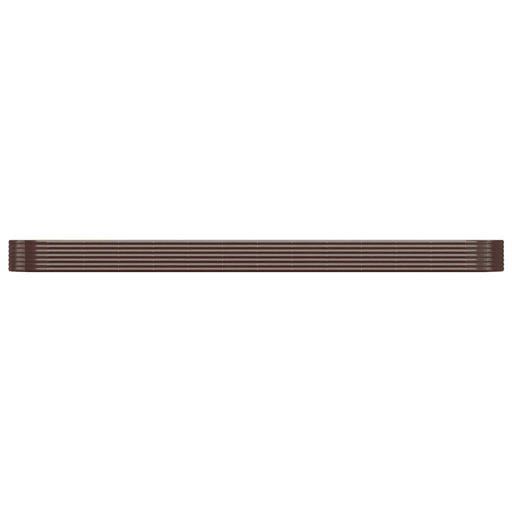 Vaso Giardino Acciaio Verniciato a Polvere 544x100x36cm Marrone cod mxl 66759