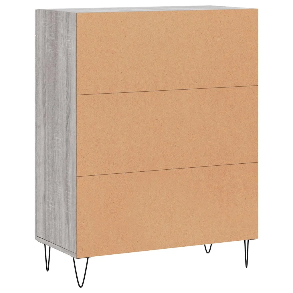 Credenza-Buffet-Armadio da cucina Grigio Sonoma 69,5x34x90 cm in Legno Multistrato 245944