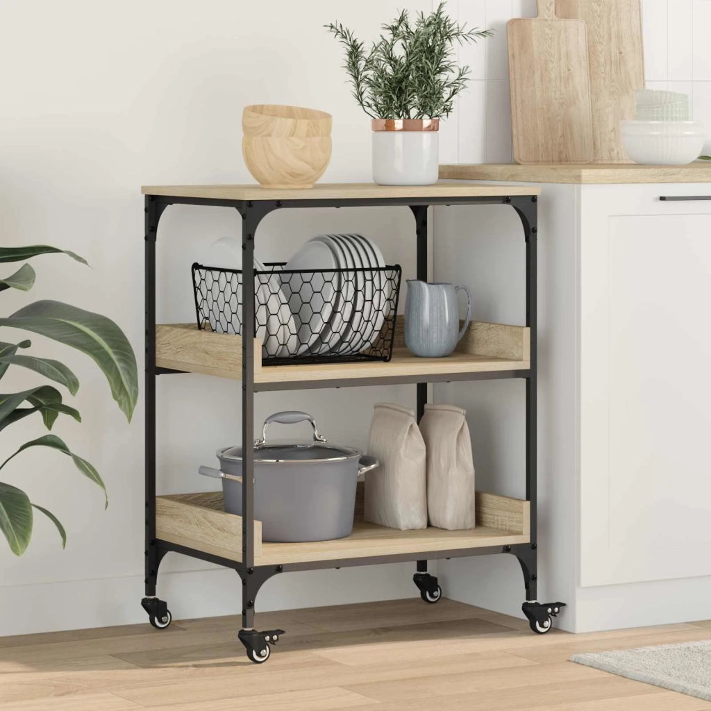 Carrello da Cucina Rovere Sonoma 60 x 41 x 80,5 cm