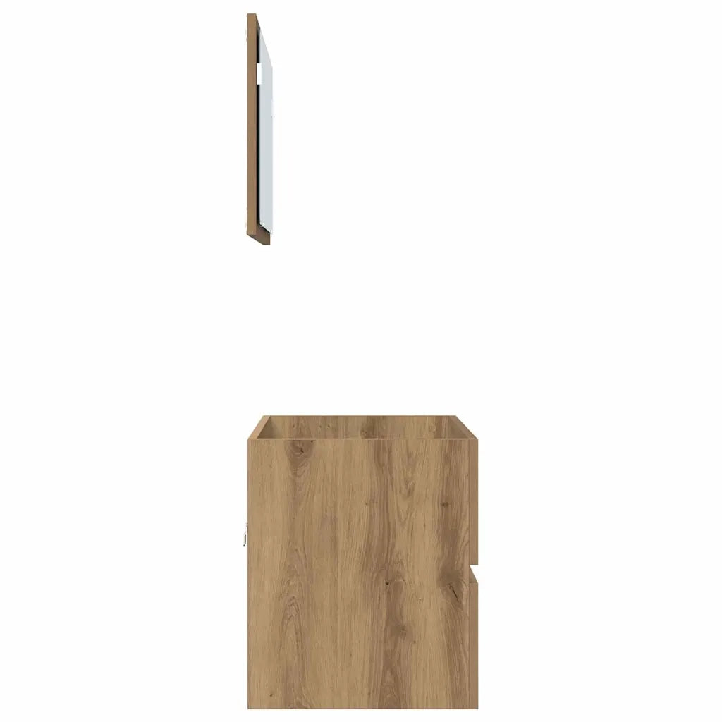 Set di mobili per il Bagno | Armadio da bagno 2 pz Rovere artigianale