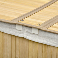 Cesto Portabiancheria a 2 Sezioni 62,5x37x60,5 cm Capacità 100L Sacca Interna Removibile