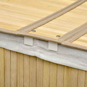 Cesto Portabiancheria a 2 Sezioni 62,5x37x60,5 cm Capacità 100L Sacca Interna Removibile