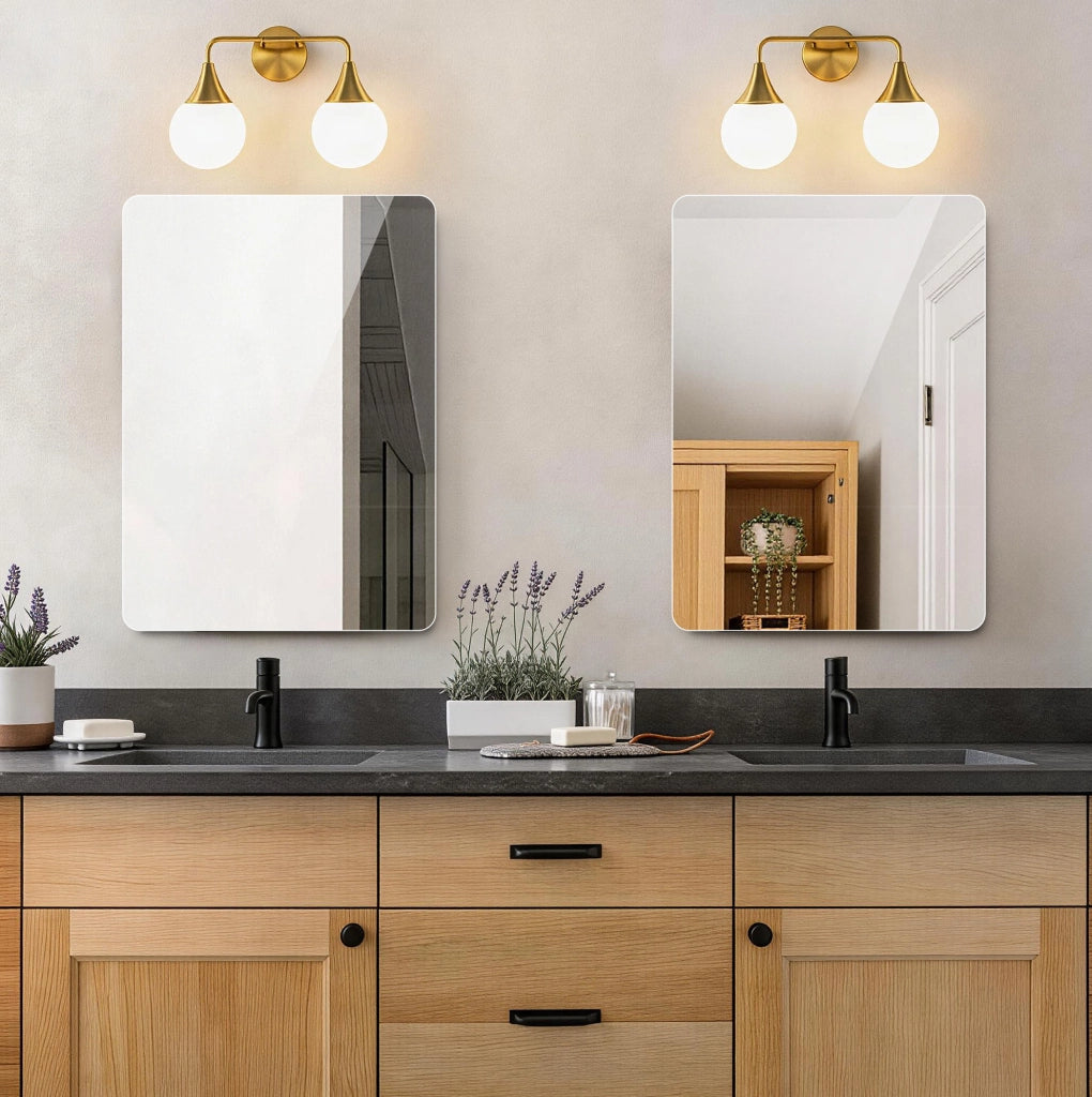 Specchio da bagno senza cornice 60x80 cm argento, orizzontale o verticale