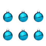 Palline di Natale Blu Oceano Lucido in Vetro Bizzotto Diametro: 60 mm