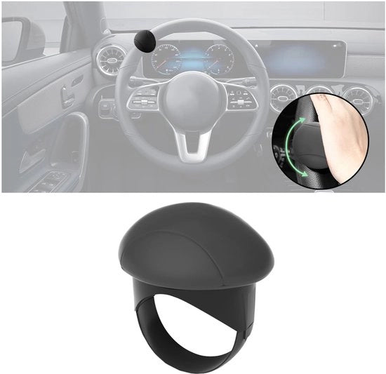 Pompa sterzo universale, 360 gradi girevole, sterzo ausiliario, sterzo girevole per auto e camion (nero)
