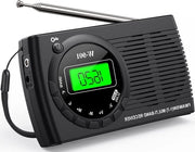 Radio di Emergenza - Radio portatile con eccellente ricezione e alta qualità audio - Piccola radio portatile FM/AM-SW con ingresso per cuffia con timer