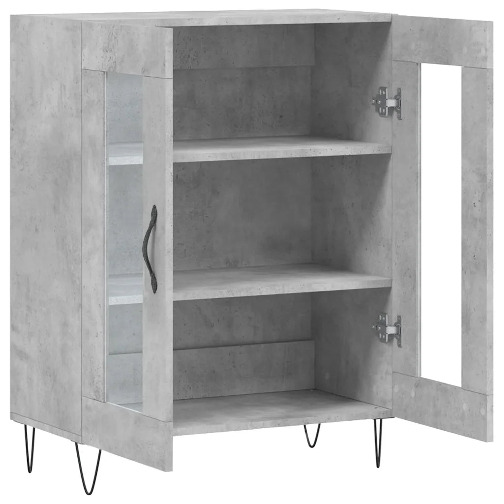 Credenza-Buffet-Armadio da cucina Grigio Cemento 69,5x34x90 cm in Legno Multistrato 680513