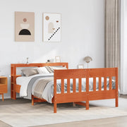 Letto senza Materasso Marrone Cera 160x200 cm in Legno di Pino