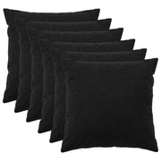 Federa 6 pcs HEERLEN Nero 55 x 55 cm Bouclé 912318