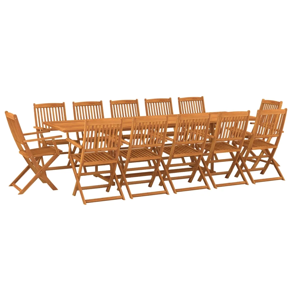 Set da Pranzo da Giardino 13 pz 280x90x75 cm Massello di Acacia 3086991