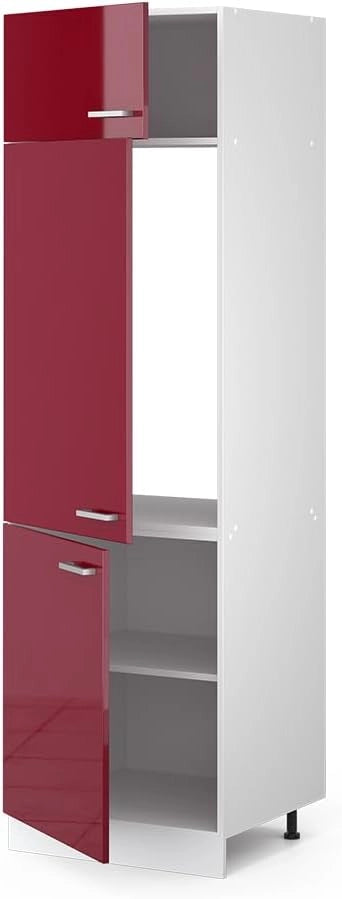 Armadio frigorifero R-Line, Rosso lucido, 60 cm, per la libera combinazione all'interno di sistemi cucina modulari