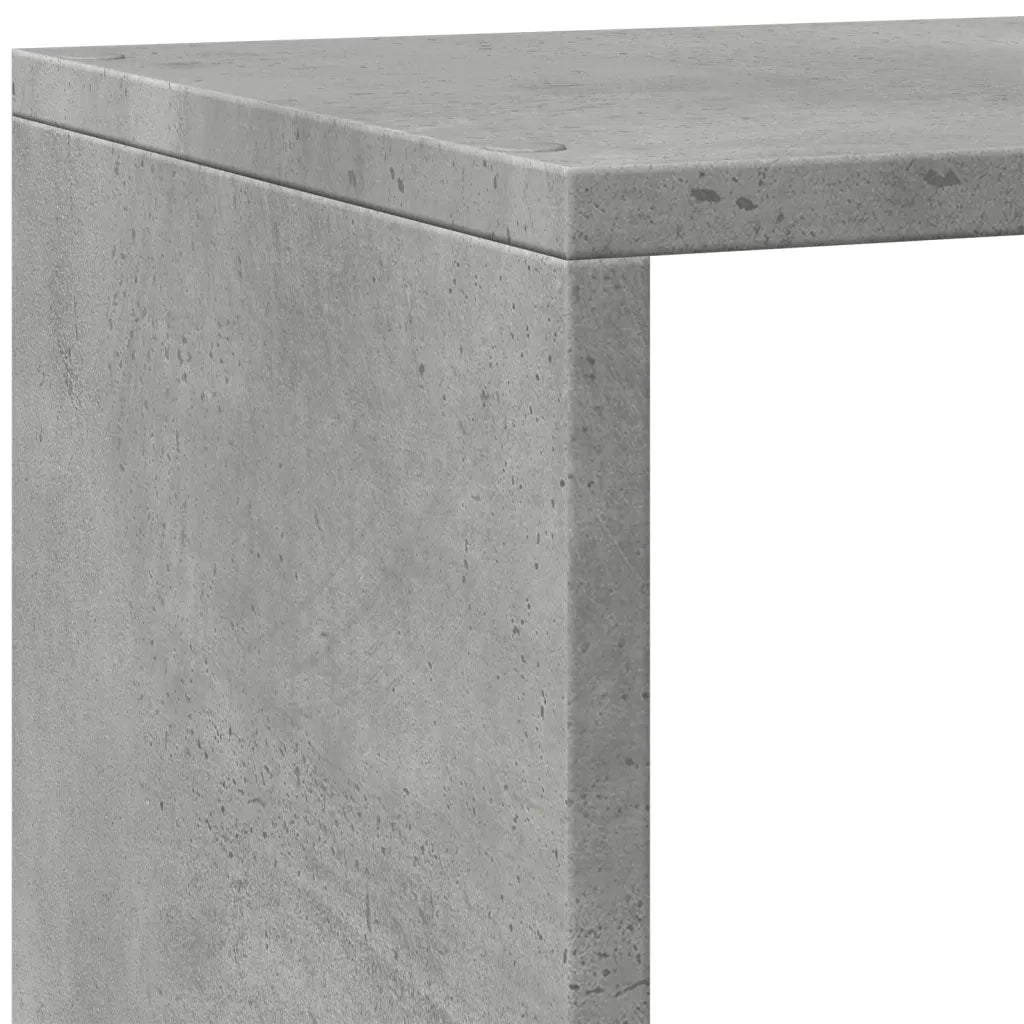 Libreria 4 Ripiani-Scaffale per Libri-Mobile di Stoccaggio Grigio Cemento 143,5x29x143,5cm Truciolato