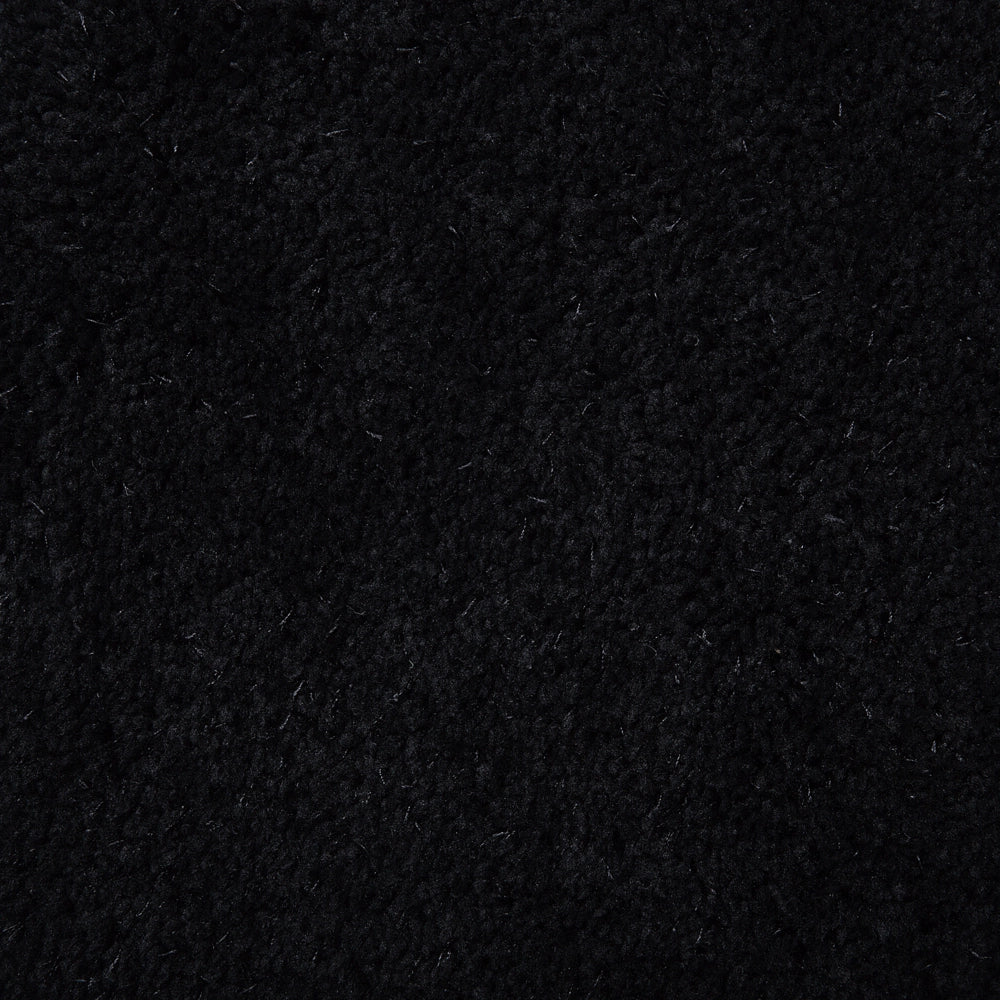 Tappeto shaggy Nero 200 x 200 cm moderno tappeto quadrato trapuntato a Pelo Lungo