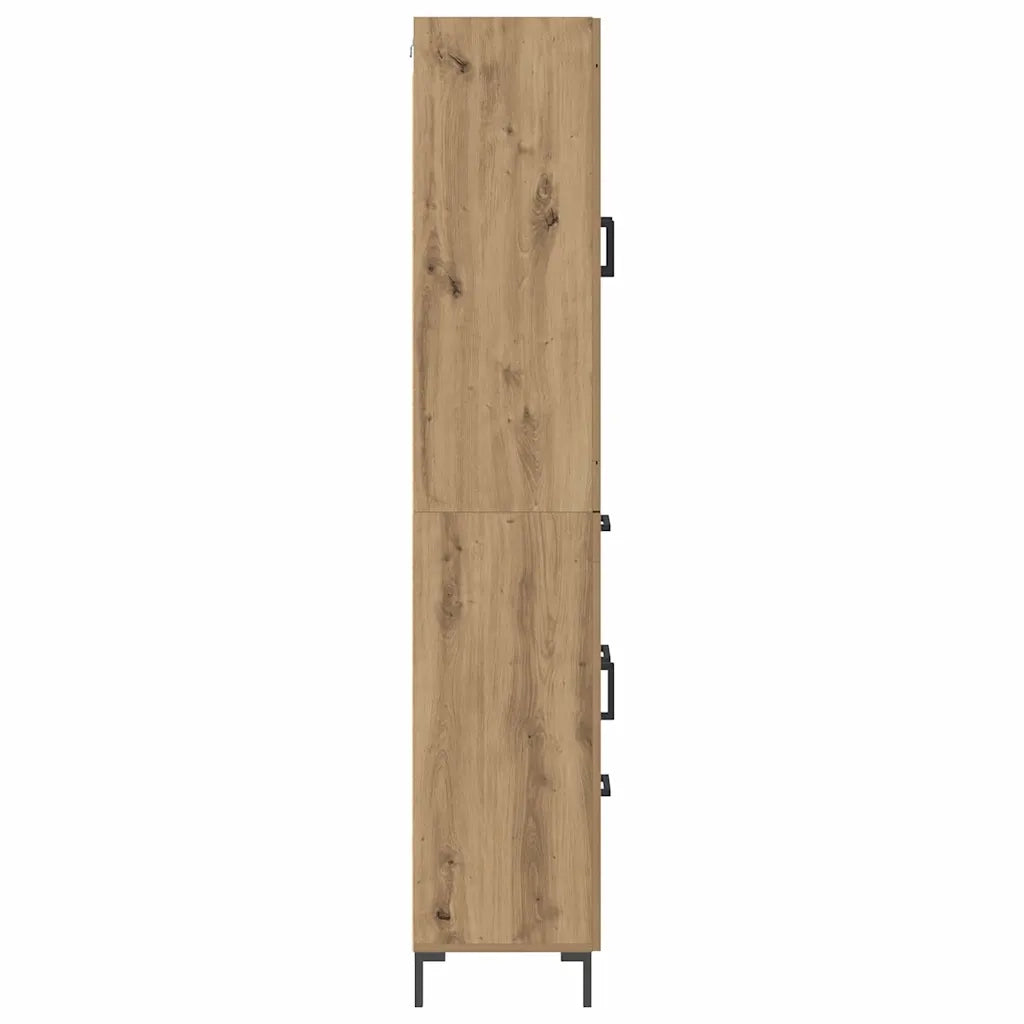 Credenza 2 pcs Rovere artigianale Legno multistrato