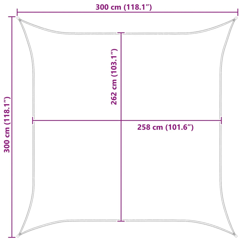 Vela da ombra solare Giallo e Bianco 3 x 3 m