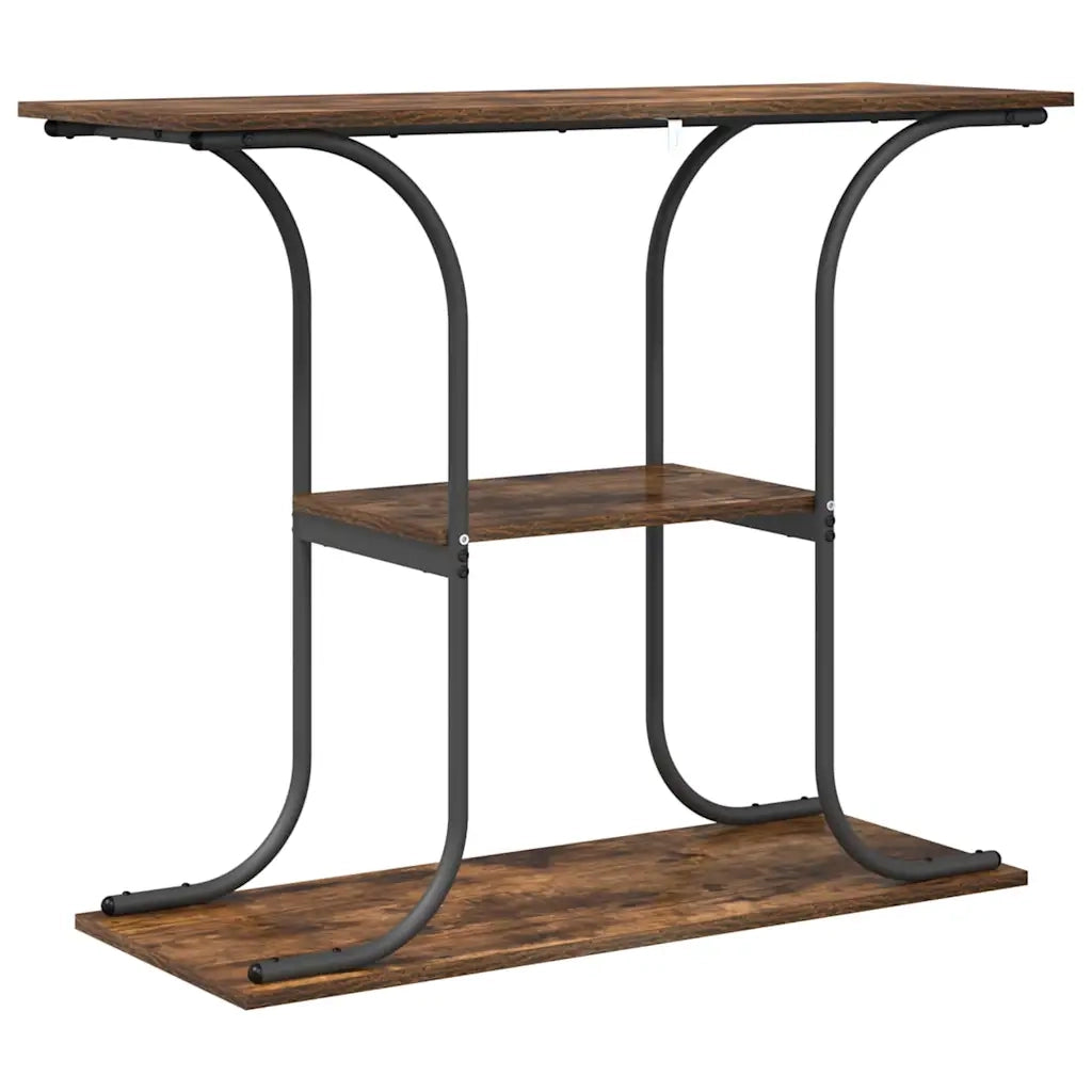 Tavolo consolle con lo scaffale Rovere fumé 101 x 35 x 80,5 cm 868471