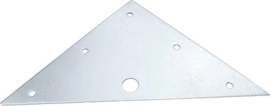 Montaggio angolare perforato - 25 pezzi - acciaio zincato - piatto di connessione triangolare - 100x100x140x1mm