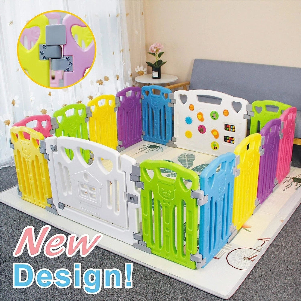 Trade Shop - Box Per Bambini Protezione Barriera Di Sicurezza Recinto Giochi 150x150x60 Cm -