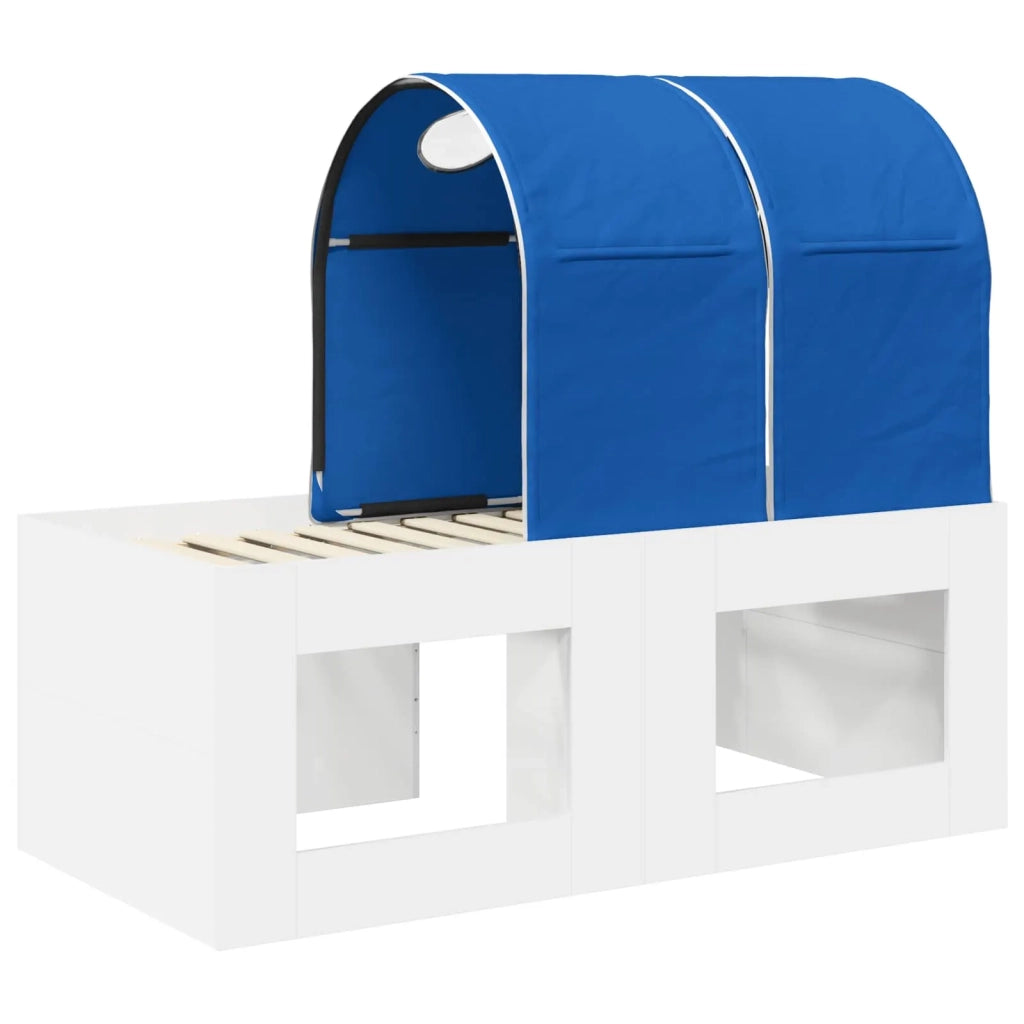 Letto matrimoniale | Letto per adulti | Letto con Tunnel 4 pcs Rovere Artigianale e Blu
