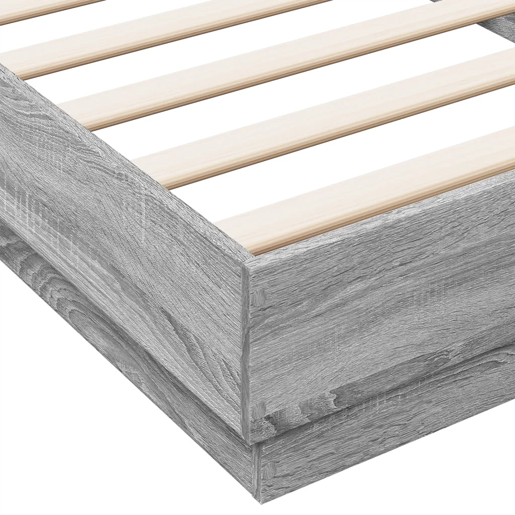 Giroletto-Struttura Letto Grigio Sonoma 100x200 cm in Legno Multistrato 451260