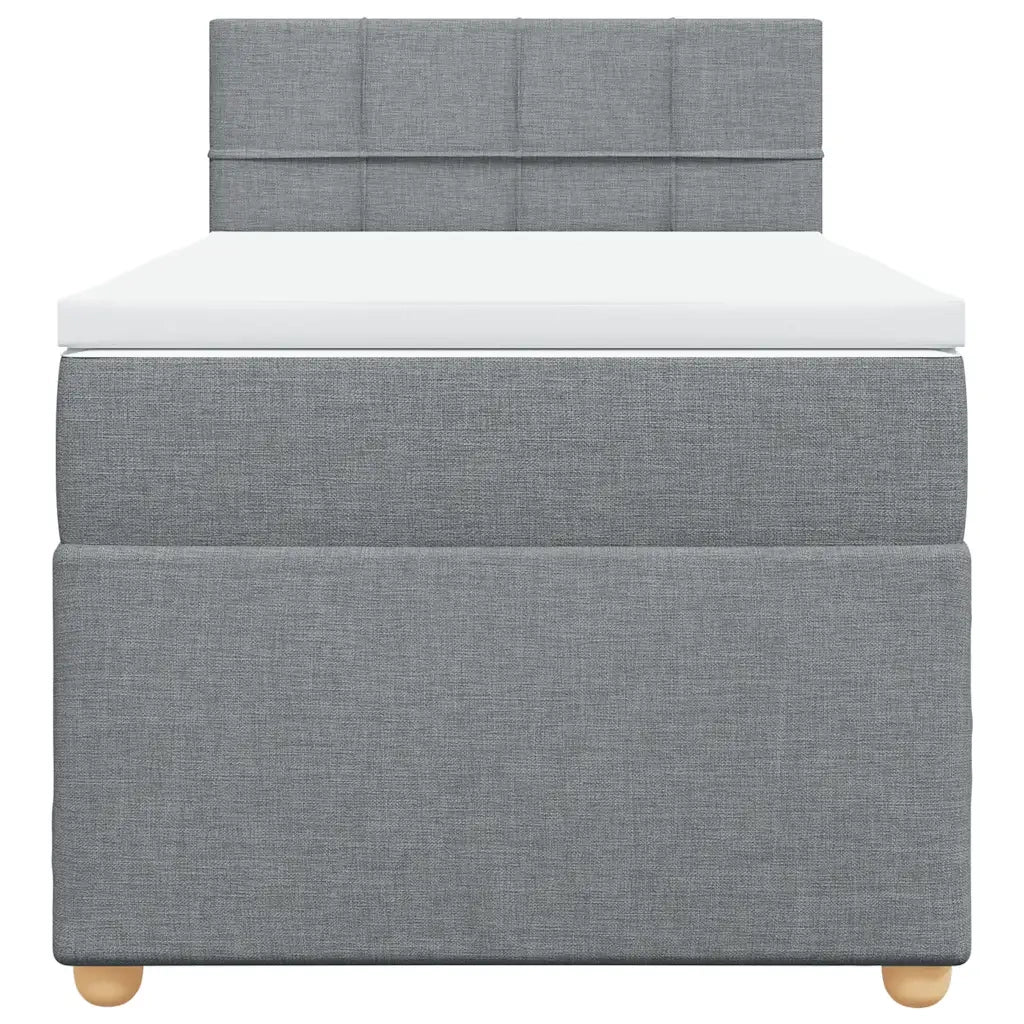 Giroletto a Molle con Materasso Grigio Chiaro 80x200 cm Tessuto 3286507