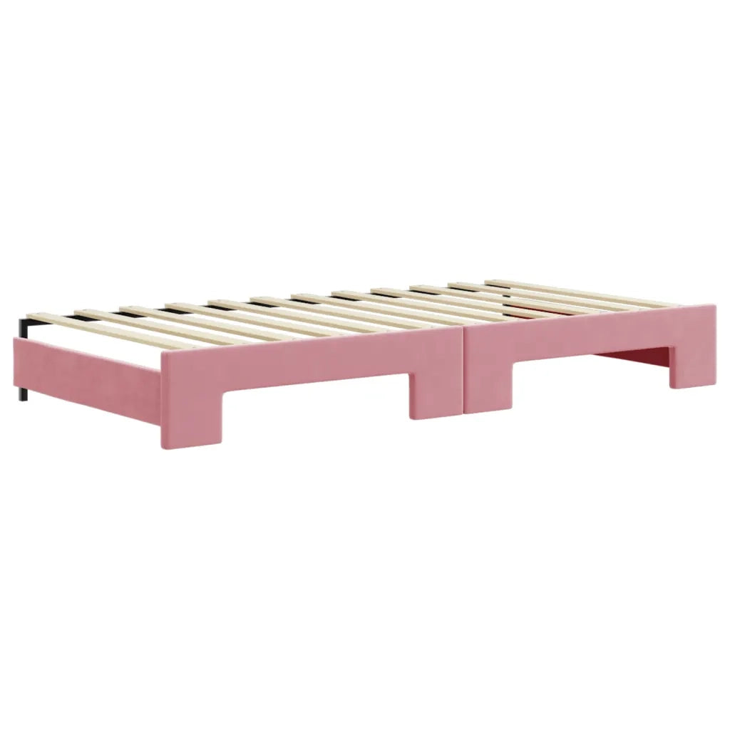 Divano Letto con Letto Estraibile-Sofa Letto-Daybed Rosa 100x200 cm in Velluto 975629
