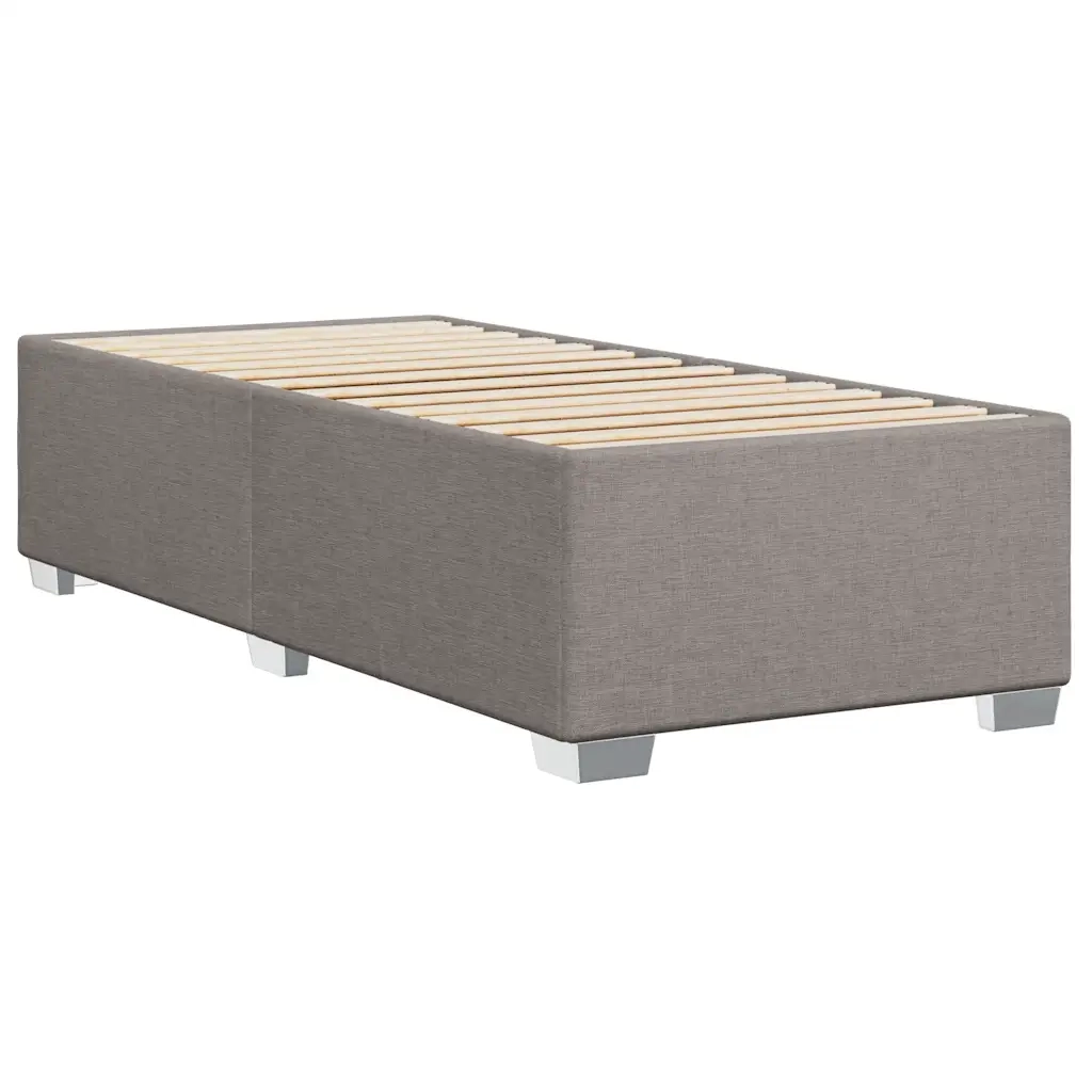 vidaXL Giroletto a Molle con Materasso Tortora 90x190 cm in Tessuto