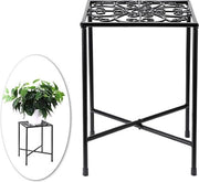 Supporto per piante - Metallico - Display per vaso di piante - Sostegno per fiori - Ripiano per interno e esterno
