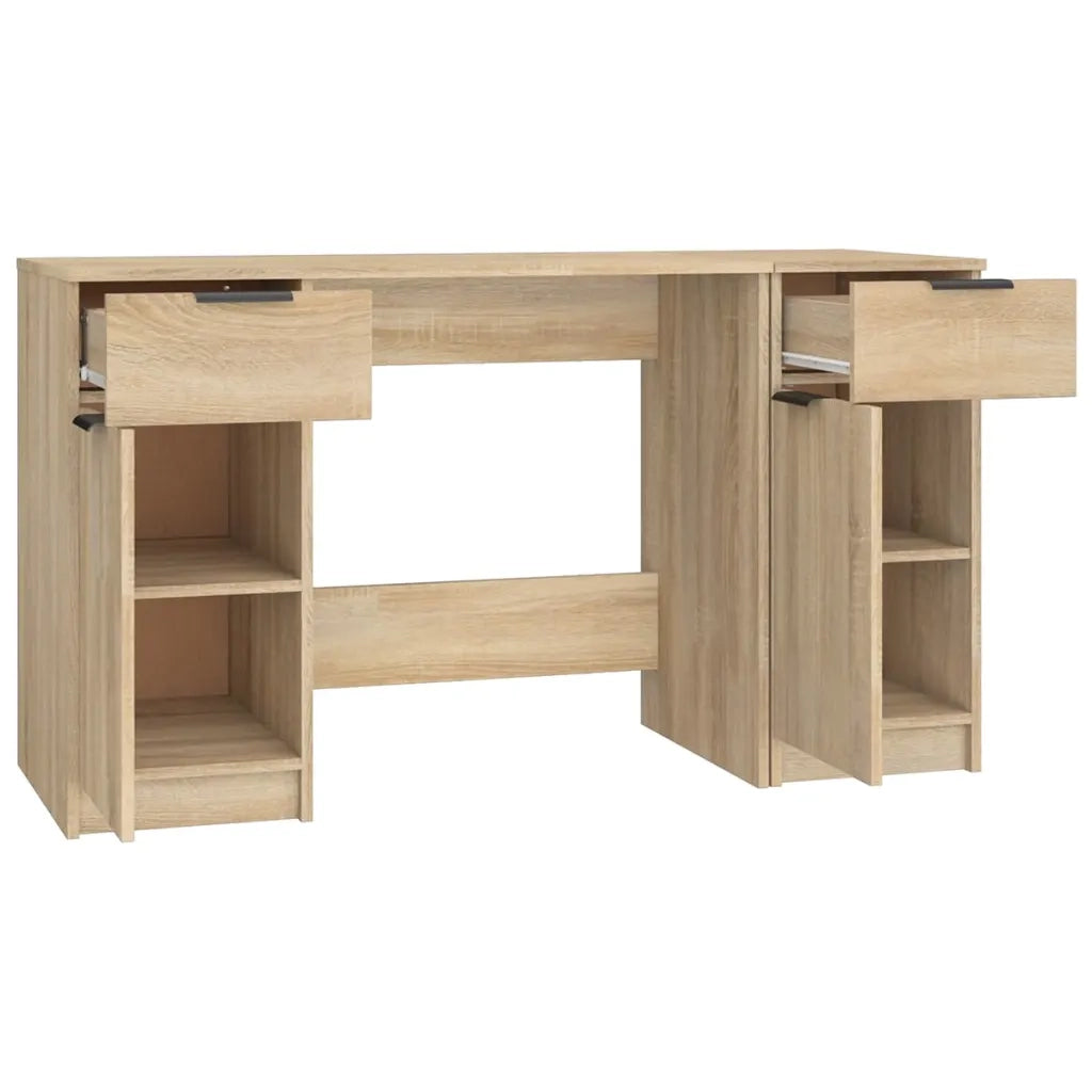 Scrivania con Mobile Laterale Rovere Sonoma Legno Multistrato 3115910